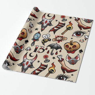 Papier Cadeau Papier d'emballage instantané de tatouage de