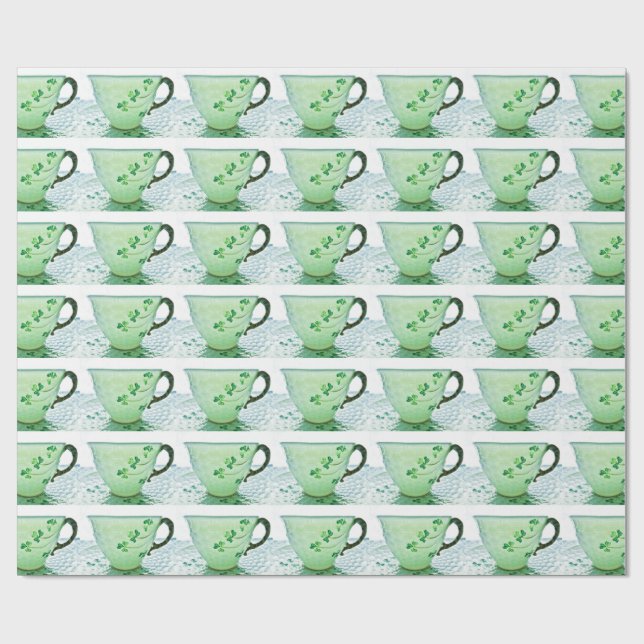 Papier Cadeau Papier d'emballage irlandais de tasse de thé de (Plat)