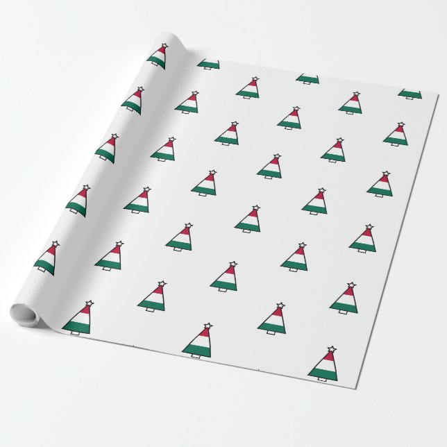 Papier Cadeau papier d'emballage italien d'arbre de Noël (Déroulé)