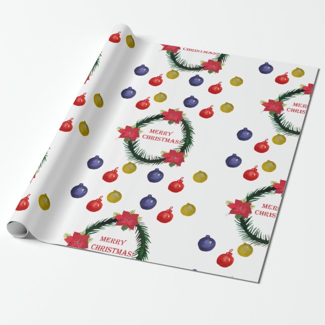 Papier Cadeau Papier d'emballage Joyeux Noël (Déroulé)