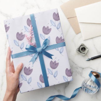 Papier Cadeau Papier d'emballage Lilac tulipes
