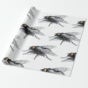 Papier Cadeau Papier d'emballage mat blanc Fly Buddy