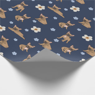 Papier Cadeau Papier d'emballage mignon de bouledogue français