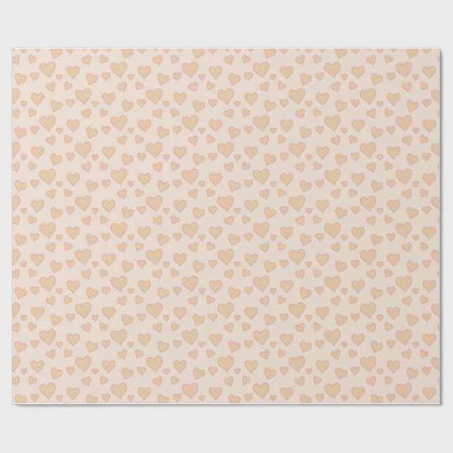 Papier Cadeau "Papier d'emballage Minimal Heart Love – Esthétiqu (Plat)