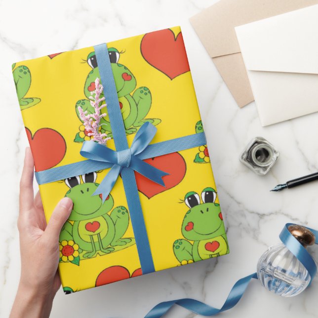 Papier Cadeau Papier d'emballage Motif de grenouille (Cadeaux)