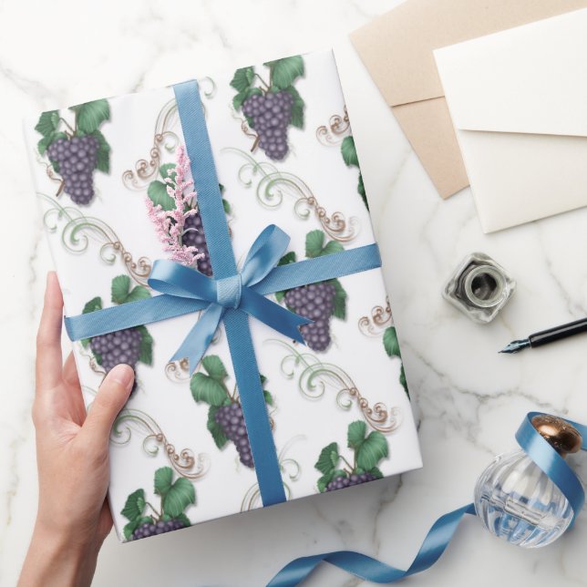 Papier Cadeau Papier d'emballage motif de vin de raisin (Cadeaux)