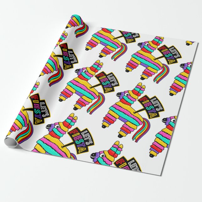 Papier Cadeau Papier d'emballage motif Donkey piñata (Déroulé)