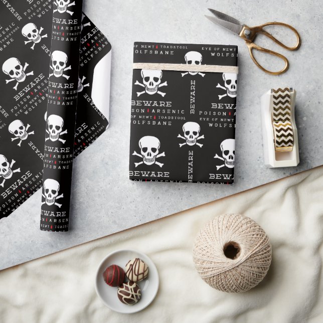 Papier Cadeau Papier d'emballage motif Halloween Skull (Artisanat)