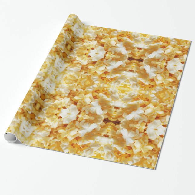 Papier Cadeau Papier d'emballage motif Popcorn (Déroulé)