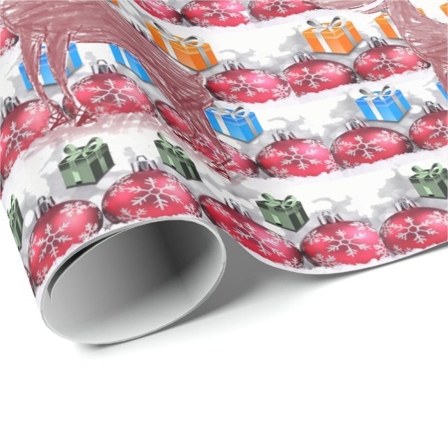 Papier Cadeau Papier d'emballage Noël (Coin rond)