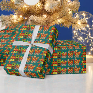Papier Cadeau Papier d'emballage Noël Train