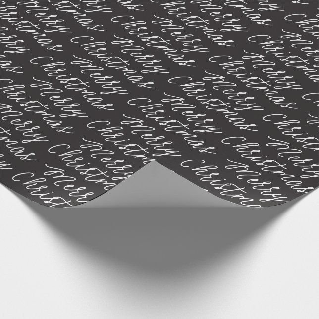 PAPIER CADEAU PAPIER D'EMBALLAGE NOIR DE JOYEUX NOËL DE (Coin)