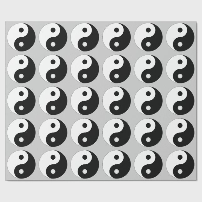 Papier Cadeau Papier d'emballage (NOIR ET BLANC) de YIN YANG (Plat)