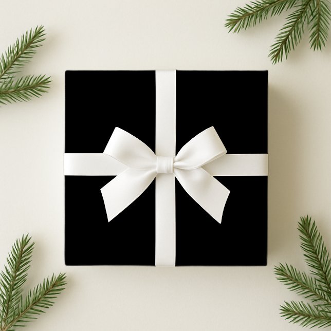 Papier Cadeau Papier d'emballage noir solide (Créateur téléchargé)