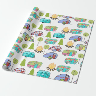 Papier Cadeau Papier d'emballage orienté campant