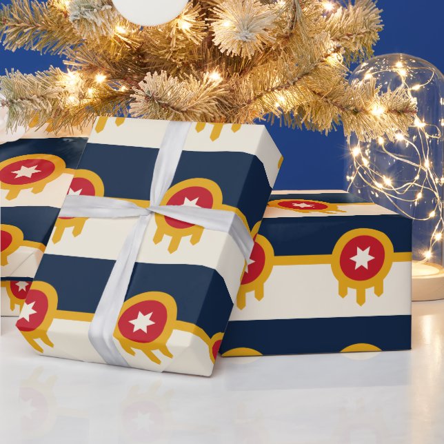 Papier Cadeau Papier d'emballage patriotique avec Drapeau de Tul (Vacances)