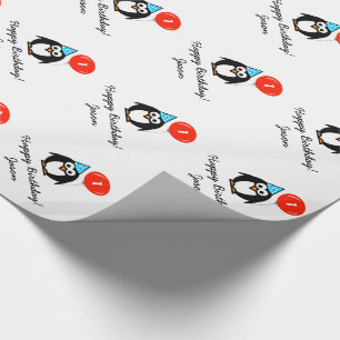 Papier Cadeau Papier d'emballage personnalisé de ęr pingouin