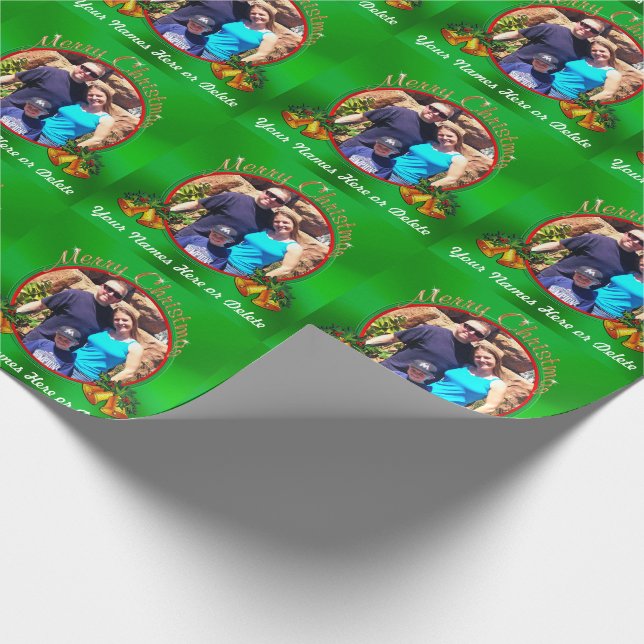 Papier Cadeau Papier d'emballage personnalisé par PHOTO de Noël (Coin)