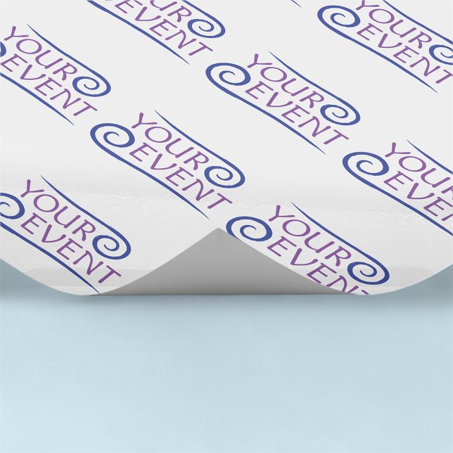 Papier Cadeau Papier d'emballage personnalisé pour les événement (MISOOK Wrapping Paper with Event Logo Pattern)