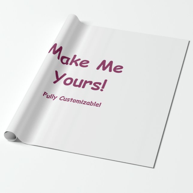 Papier Cadeau Papier d'emballage personnalisé pour n'importe que (Déroulé)