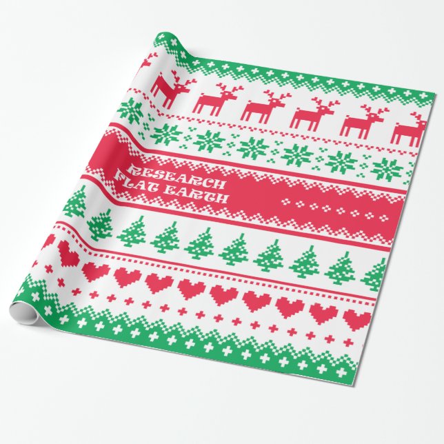 Papier Cadeau Papier d'emballage PLAT de cadeaux de Noël de la (Déroulé)