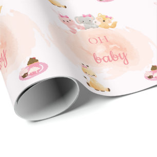Papier Cadeau Papier d'emballage pour bébé fille