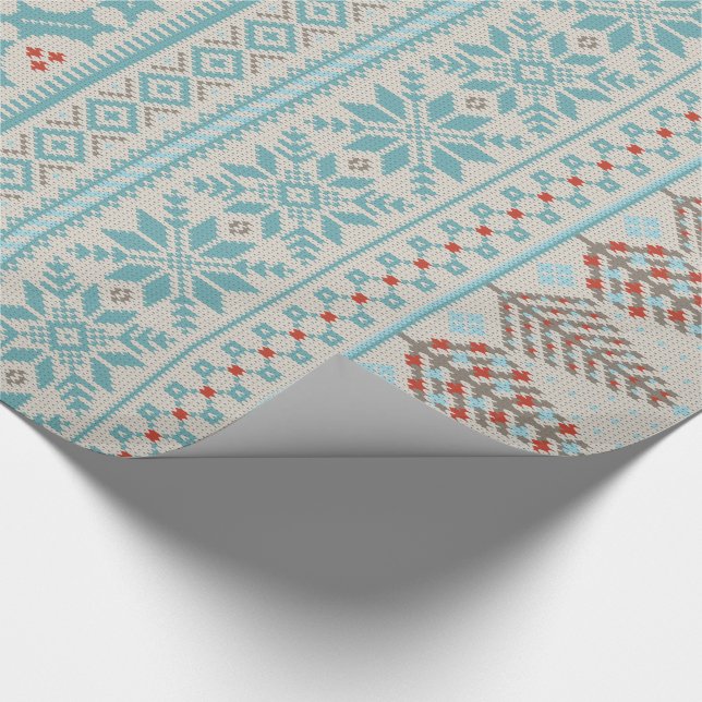 Papier Cadeau papier d'emballage pour chandail en tricot équitab (Coin)