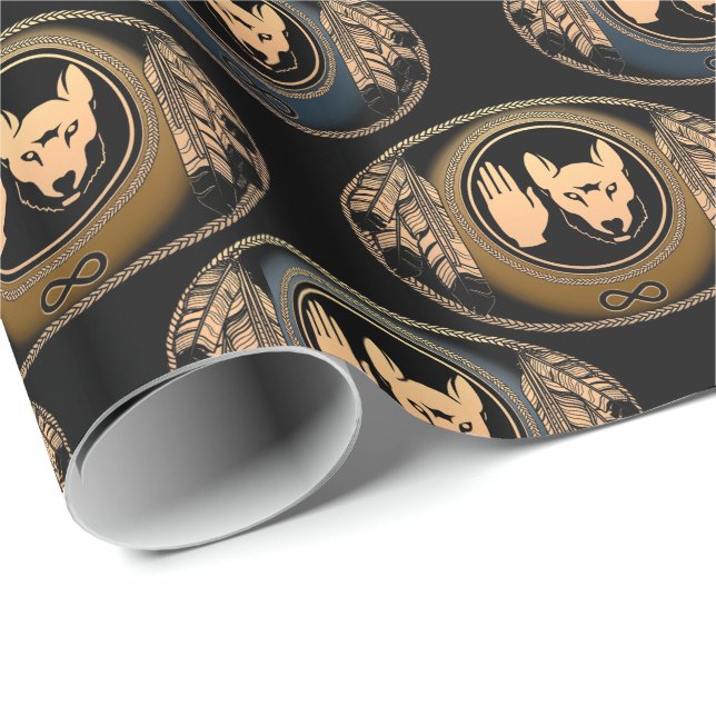 Papier Cadeau Papier d'emballage pour les Métis Papier d'art pou (Coin rond)