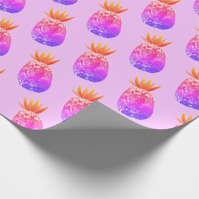 Papier Cadeau Papier d'emballage pour partie d'ananas tropical (Coin)