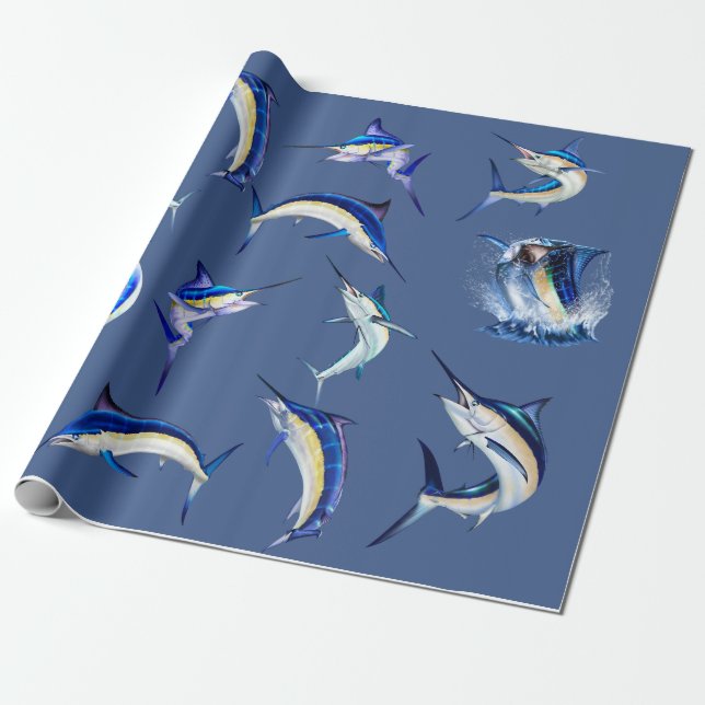 Papier Cadeau Papier d'emballage pour poisson-bouteille (Déroulé)