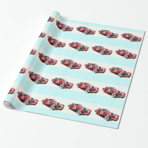 Papier Cadeau Papier d'emballage pour voitures classiques