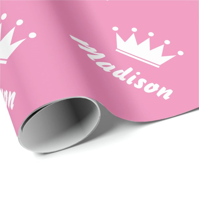 Papier Cadeau Papier d'emballage princesse rose | Matte (Coin rond)