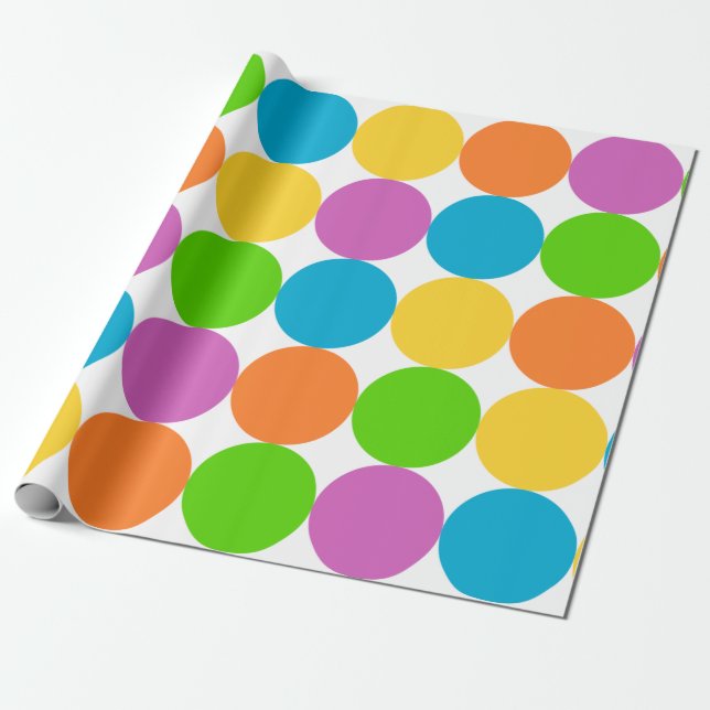 Papier Cadeau papier d'emballage rétro sixties (Déroulé)