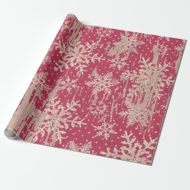 Papier Cadeau Papier d'emballage rustique de vacances de Noël de (Déroulé)