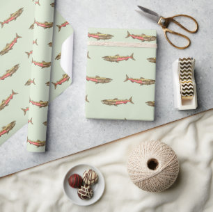 Papier Cadeau Papier d'emballage - Saumon Chinook