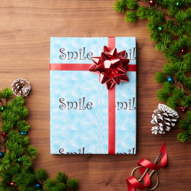 Papier Cadeau Papier d'emballage sourire (Cadeau de vacances)
