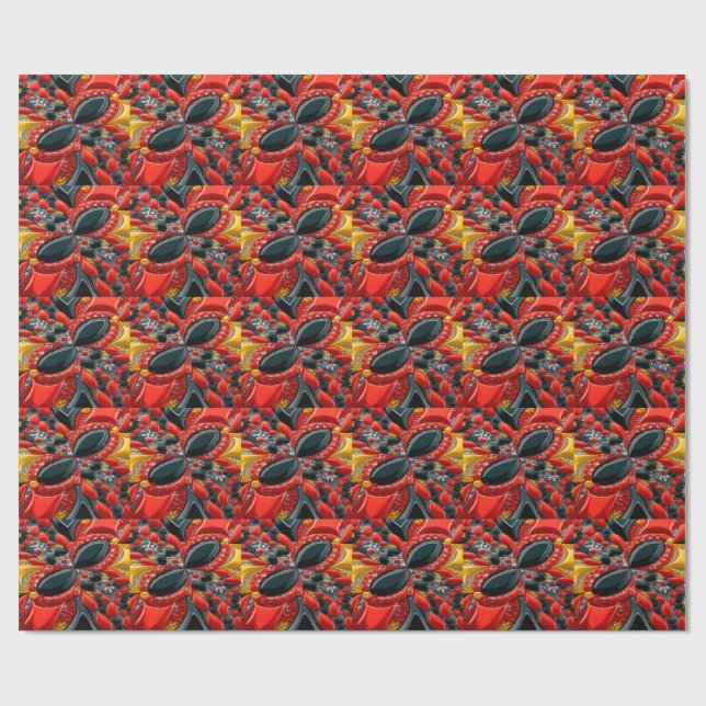 Papier Cadeau Papier d'emballage spécial avec couleurs Allemagne (Plat)