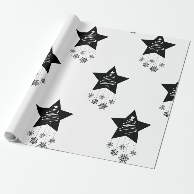Papier Cadeau Papier d'emballage Starflakes (Déroulé)