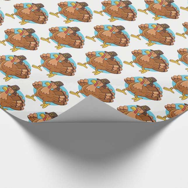 Papier Cadeau Papier d'emballage Thanksgiving Turkey (Coin)