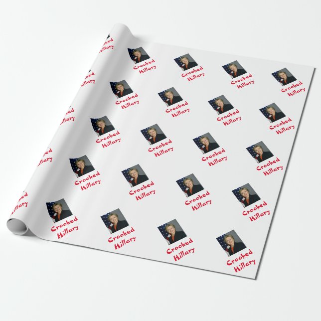 Papier Cadeau Papier d'emballage tordu drôle de Hillary (Déroulé)