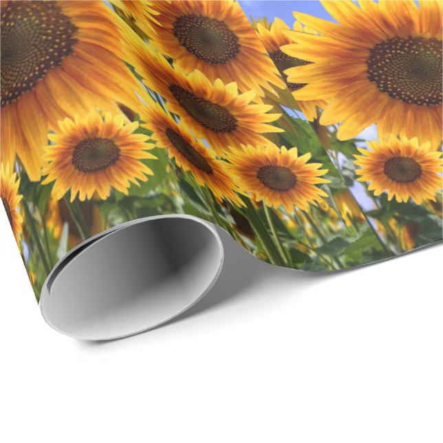 Papier Cadeau Papier d'emballage Tournesol (Coin rond)