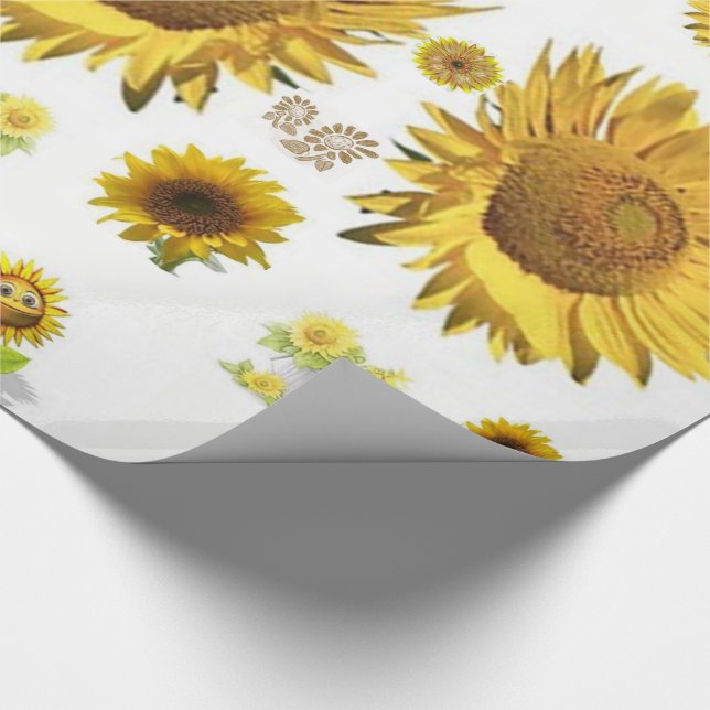 Papier Cadeau papier d'emballage tournesol (Coin)