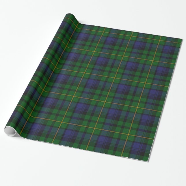 Papier Cadeau Papier d'emballage traditionnel de plaid de tartan (Déroulé)