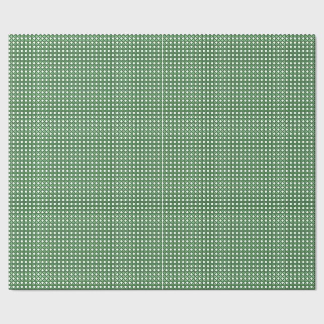 Papier Cadeau Papier d'emballage tropical de rotin vert (Couture)