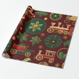 Papier Cadeau papier d'emballage victorien de noël