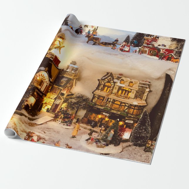 Papier Cadeau Papier d'emballage vintage (Déroulé)