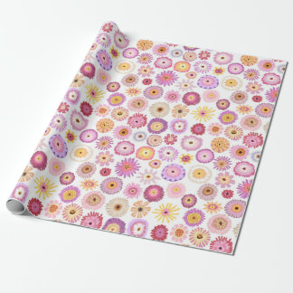 Papier Cadeau Papier d'emballage Zinnias