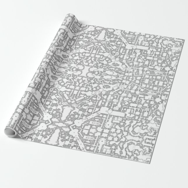 Papier Cadeau Papier d'enlèvement de carte de donjon RPG (Déroulé)