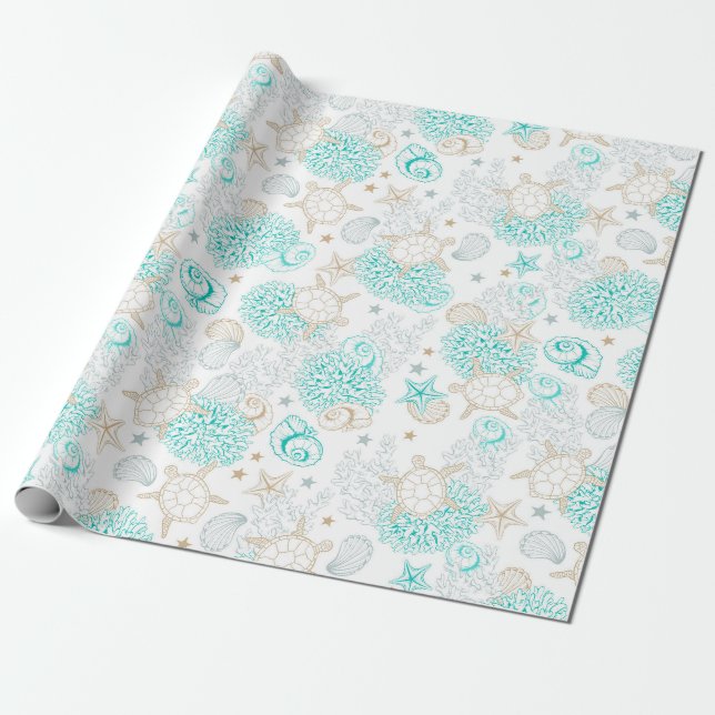 Papier Cadeau Papier d'enlèvement de coquillages (Déroulé)