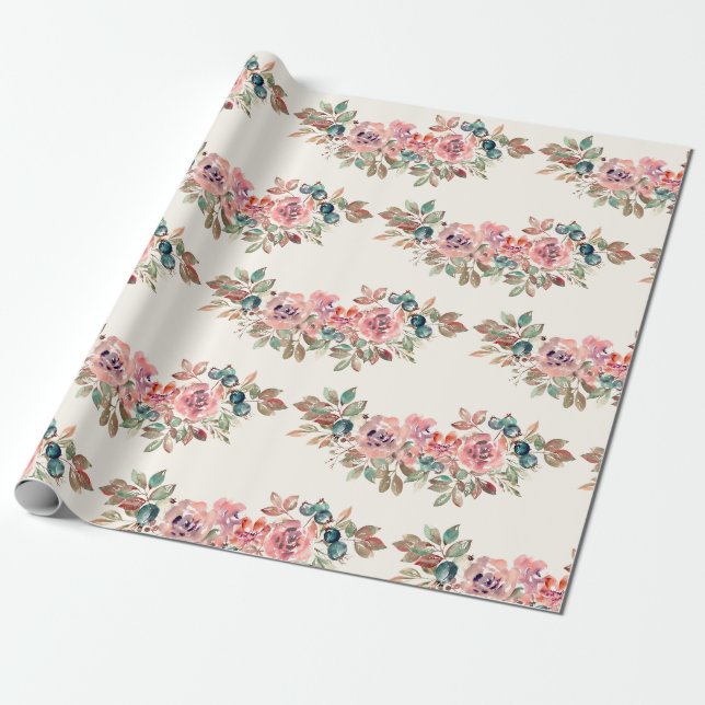 Papier Cadeau Papier d'enlèvement de fleurs (Déroulé)